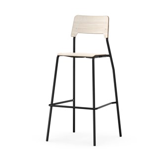 Como stol FSC 4-ben sh 75 cm mellem sæde sort stel