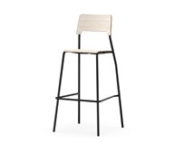 Como stol FSC 4-ben sh 75 cm mellem sæde sort stel