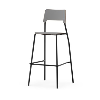 Como stol FSC 4-ben sh 75 cm mellem sæde sort stel