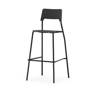 Como stol FSC 4-ben sh 75 cm mellem sæde sort stel