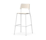 Como stol FSC 4-ben sh 75 cm mellem sæde hvidt stel