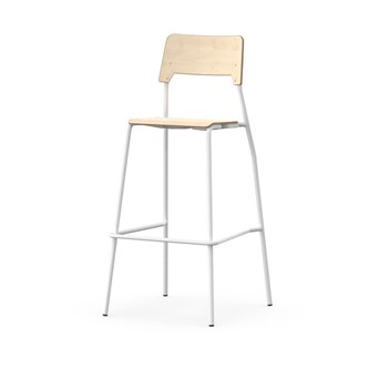 Como stol FSC 4-ben sh 75 cm mellem sæde hvidt stel