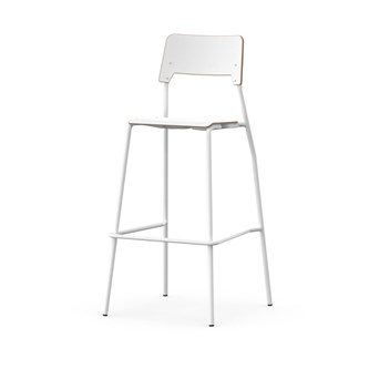 Como stol FSC 4-ben sh 75 cm mellem sæde hvidt stel