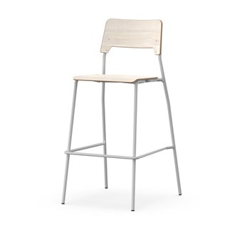 Como stol FSC 4-ben sh 75 cm stor sæde sølv stel
