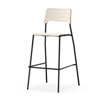 Como stol FSC 4-ben sh 75 cm stor sæde sort stel