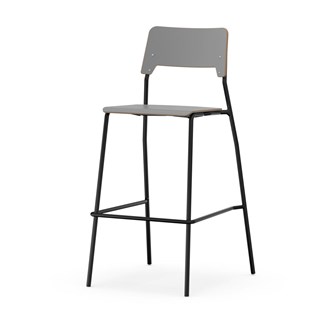 Como stol FSC 4-ben sh 75 cm stor sæde sort stel