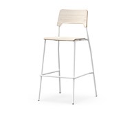 Como stol FSC 4-ben sh 75 cm stor sæde hvidt stel