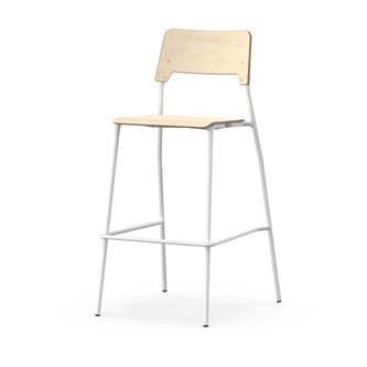 Como stol FSC 4-ben sh 75 cm stor sæde hvidt stel