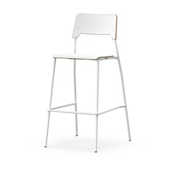 Como stol FSC 4-ben sh 75 cm stor sæde hvidt stel