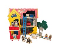 Pippi Langstrømpe Villa Villekulla med figur­er 22 dele