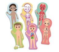 Gulvpuslespil kroppen 6 stk.