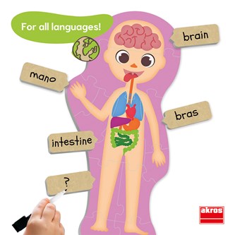 Gulvpuslespil kroppen 6 stk.