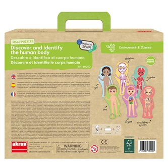 Gulvpuslespil kroppen 6 stk.