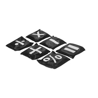 Ærtepose med matematiske tegn