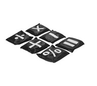 Ærtepose med matematiske tegn