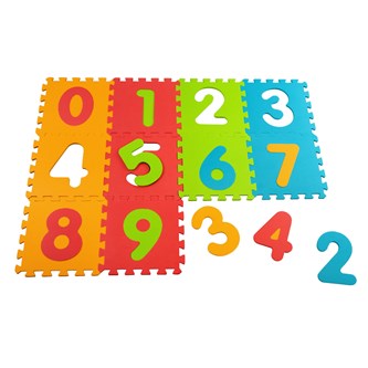 Støjsvag puslespilsmåtte tal