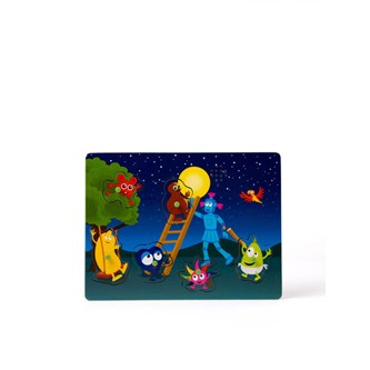 Babblarna lydpuslespil - Månen