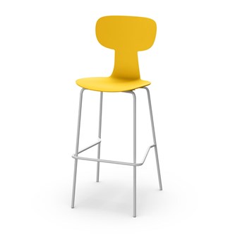 Take stol 4 ben large sh 75 cm sølv stel