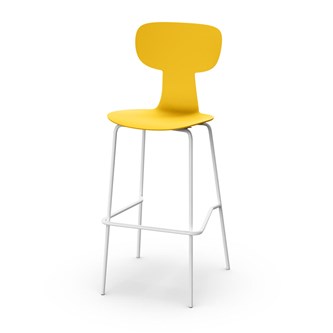 Take stol 4 ben large sh 75 cm hvidt stel