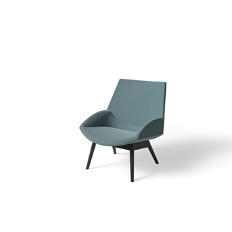 Size lænestol med træstel sortbejdset ask