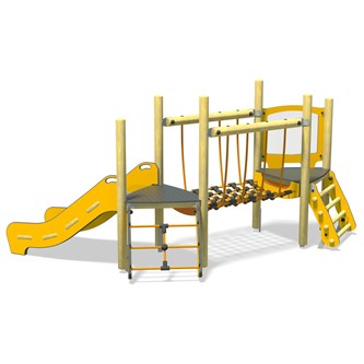 Peeku aktivitetstårn med tovbro