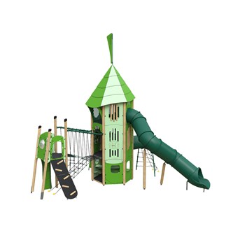 Klinten legetårn med hængebro