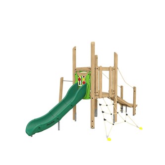 Ligno legetårn med armgang og klatrenet