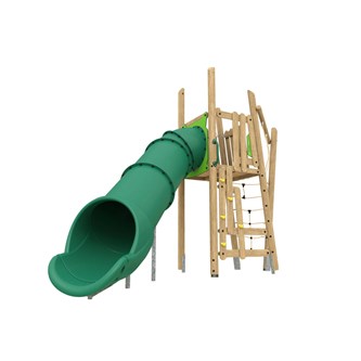 Ligno legetårn højt med tunnelrutsjebane