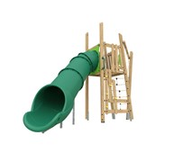 Ligno legetårn højt med tunnelrutsjebane