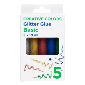 Panduro glitterlim 5x10 ml