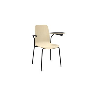 Vapaa stol høj ryg med skriveplade og ben sort