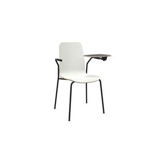 Vapaa stol høj ryg med skriveplade og ben sort