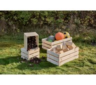 Mimic opbevaringskasser i træ 4 stk.