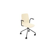 Vapaa konferencestol høj ryg 4-kryds m/hjul sort