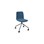 Vapaa stol polstret lav ryg 4-kryds m/hjul sort