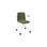 Vapaa stol polstret lav ryg 4-kryds m/hjul hvid