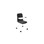 Vapaa konferencestol polstret høj ryg med skriveplade 4-kryds m/hjul hvid
