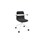 Vapaa konferencestol polstret lav ryg med skriveplade 4-kryds m/hjul hvid