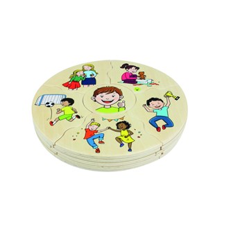 Rundt lag-på-lag-puslespil – følelser