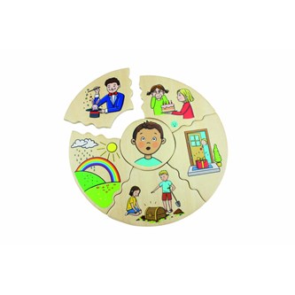 Rundt lag-på-lag-puslespil – følelser