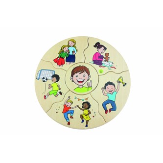 Rundt lag-på-lag-puslespil – følelser