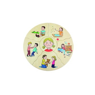 Rundt lag-på-lag-puslespil – følelser