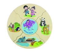 Rundt lag-på-lag-puslespil - kontinenter