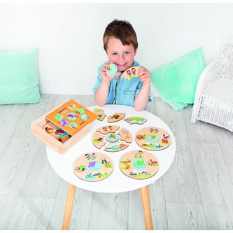 Rundt lag-på-lag-puslespil - kontinenter