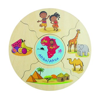 Rundt lag-på-lag-puslespil - kontinenter