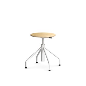 Altudo taburet gas finer sh 46-56 cm, m/glidefødder sølv