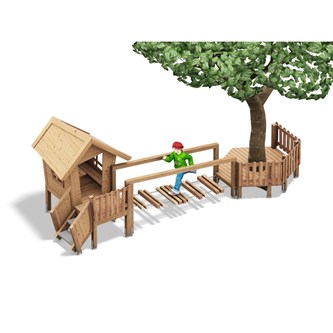 Bysen kombinationsleg med træplatform