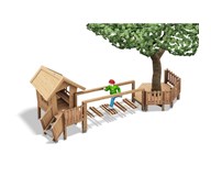 Bysen kombinationsleg med træplatform