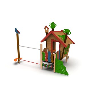 Trollskoven legehus med balancegang