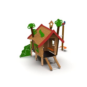 Trollskoven legehus med balancegang